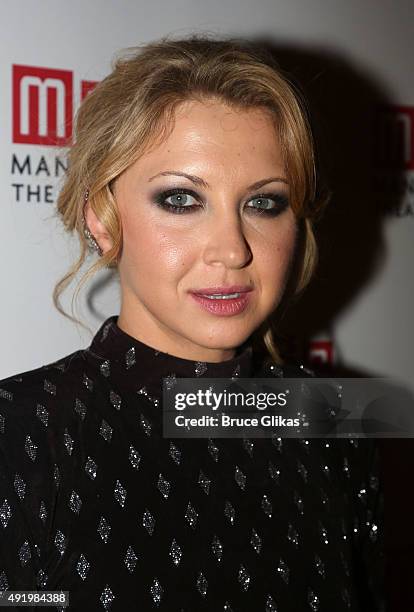 Nina Arianda poses at The Opening Night for the MTC production of Sam Shepard's "Fool For Love" on Broadway at Urbo NYC on October 8, 2015 in New...