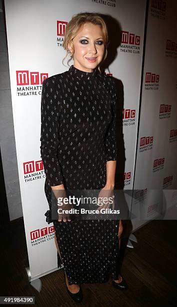Nina Arianda poses at The Opening Night for the MTC production of Sam Shepard's "Fool For Love" on Broadway at Urbo NYC on October 8, 2015 in New...
