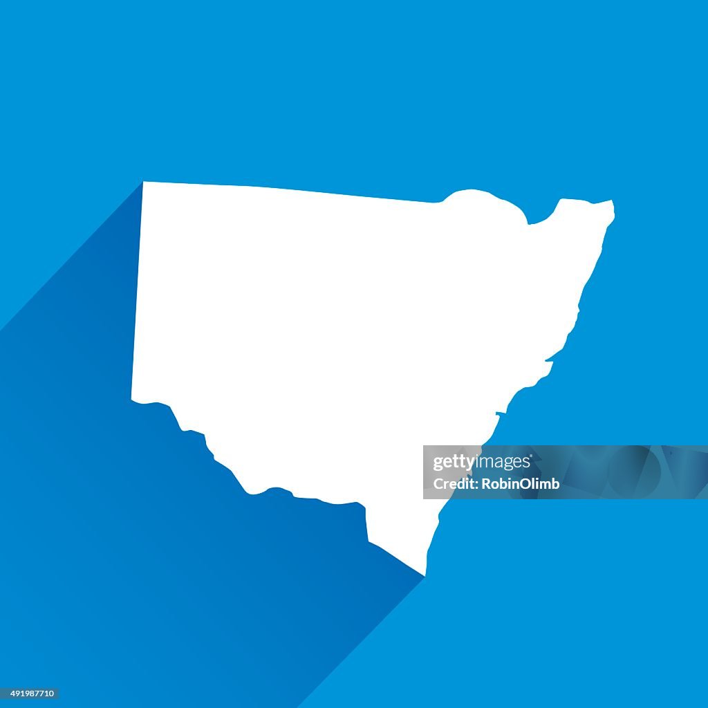 Azul gales del sur mapa Icon
