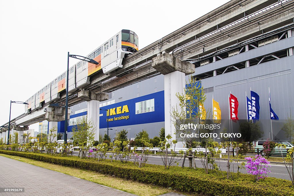 IKEA which opened in along the monorail of Tachikawa, Tokyo