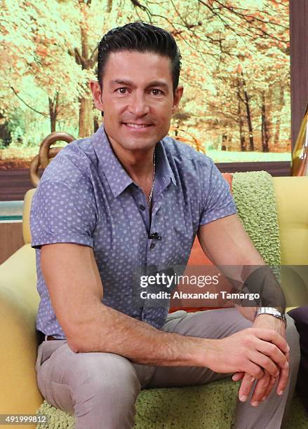 Fernando Colunga visits the set of "Despierta America" to promote his film "Ladrones" at Univision Studios on October 9, 2015 in Miami, Florida.