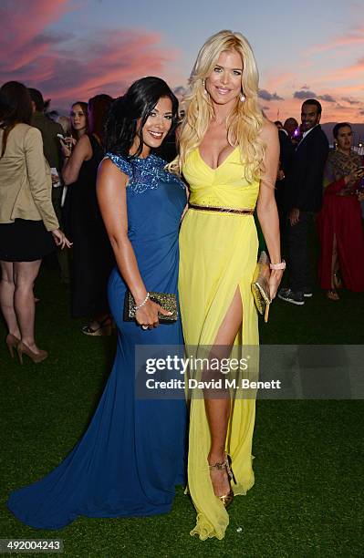 Ayem Nour and Victoria Silvstedt attend "The Expendables 3" private dinner and party at Gotha Night Club on May 18, 2014 in Cannes, France.