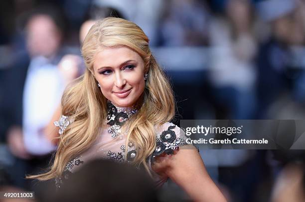 Paris Hilton attends "The Rover" premiere during the 67th Annual Cannes Film Festival on May 18, 2014 in Cannes, France