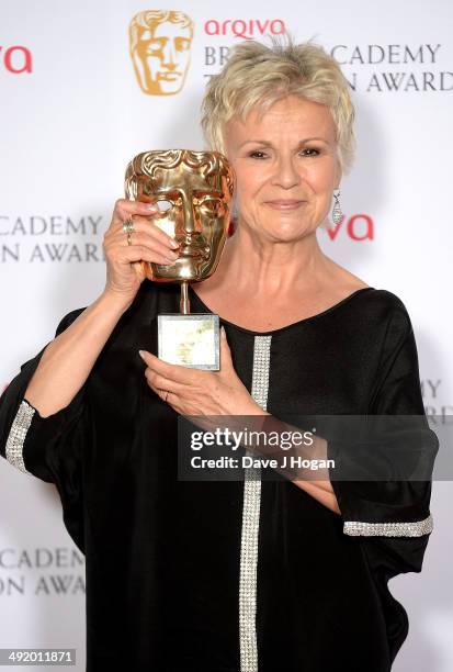 Julie Walters with her Felowship Award at the Arqiva British Academy Television Awards at Theatre Royal on May 18, 2014 in London, England.