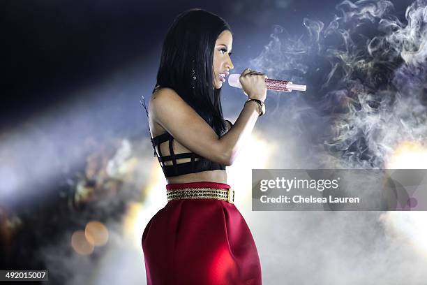 Rapper Nicki Minaj performs at Powerhouse at Honda Center on May 17, 2014 in Anaheim, California.