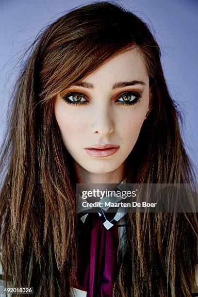 Actress Emma Dumont is photographed for Bello on June 15, 2015 in Los Angeles, California. PUBLISHED IMAGE.