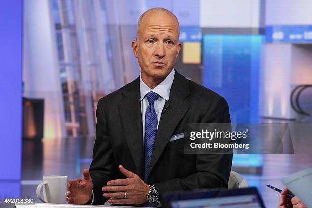 Thomas Wagner, co-founder of KnightHead Capital Management LLC, speaks during a Bloomberg Television interview in New York, U.S., on Friday, Oct. 9,...