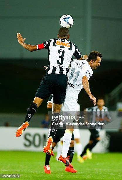 Thiago Ribeiro of Santos during the match between Santos and Atletico MG for the Brazilian Series A 2014 at Arena Pantanal on May 18, 2014 in Cuiaba,...