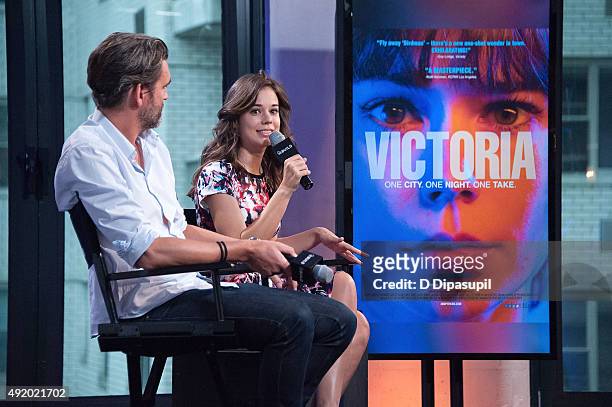 Sebastian Schipper and Laia Costa attend AOL Build Presents: "Victoria" at AOL Studios In New York on October 9, 2015 in New York City.