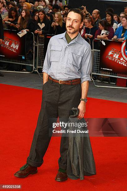 Enzo Cilenti attends the UK Premiere or "High-Rise" during the BFI London Film Festival at Odeon Leicester Square on October 9, 2015 in London,...