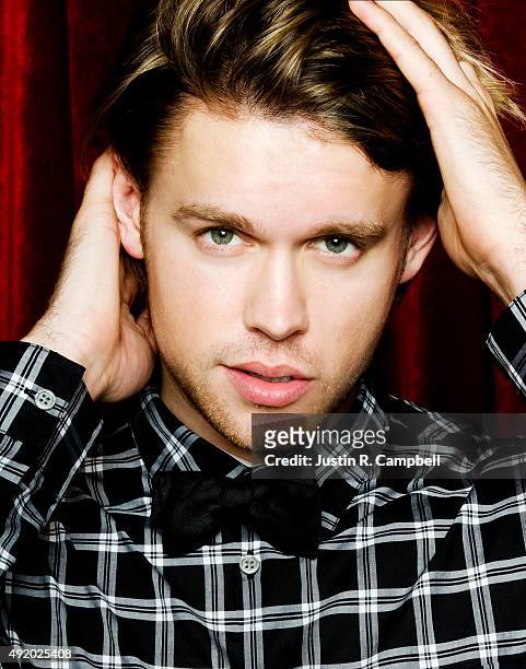 Actor Chord Overstreet is photographed for Just Jared on July 2, 2013 in Los Angeles, California.