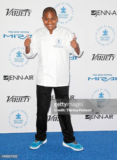 Chase Bailey attends the Autism Speaks to Los Angeles Celebrity Chef Gala at Barker Hangar on October 8, 2015 in Santa Monica, California.