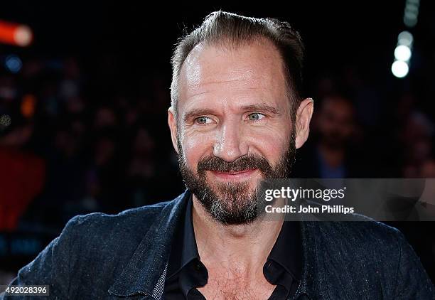 Ralph Fiennes attends the screening of A Bigger Splash, during the BFI London Film Festival at Odeon Leicester Square on October 9, 2015 in London,...