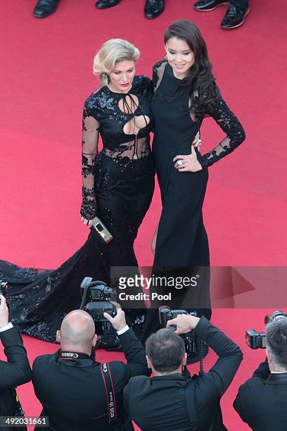 Hofit Golan and Victoria Bonia attend "The Homesman" premiere during the 67th Annual Cannes Film Festival on May 18, 2014 in Cannes, France.