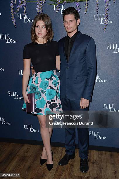 Adele Exarchopoulos and Jeremie Laheurte attend the Dior & ELLE Magazine Dinner at the 67th Annual Cannes Film Festival at Albane by Costes, JW...