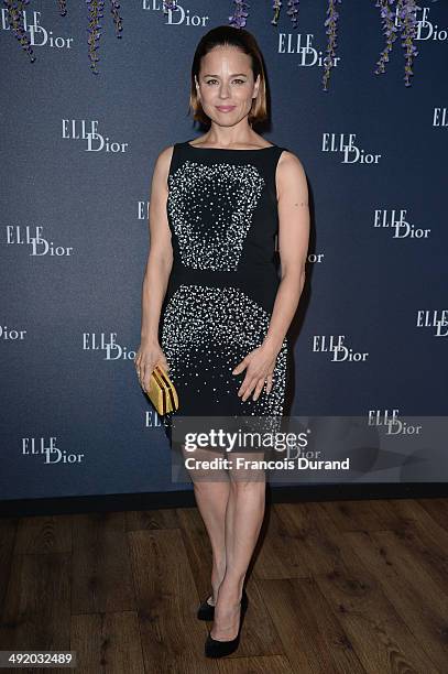 Actress Suzanne Clement attends the Dior & ELLE Magazine Dinner at the 67th Annual Cannes Film Festival at Albane by Costes, JW Marriott Rooftop on...