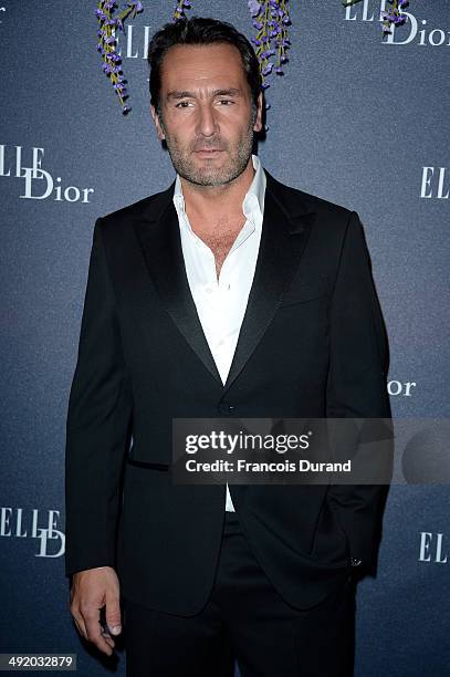 Actor Gilles Lelouche attends the Dior & ELLE Magazine Dinner at the 67th Annual Cannes Film Festival at Albane by Costes, JW Marriott Rooftop on May...