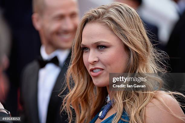Ronda Rousey attends "The Expendables 3" premiere during the 67th Annual Cannes Film Festival on May 18, 2014 in Cannes, France.