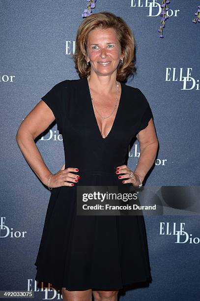 Guest attends the Dior & ELLE Magazine Dinner at the 67th Annual Cannes Film Festival at Albane by Costes, JW Marriott Rooftop on May 18, 2014 in...