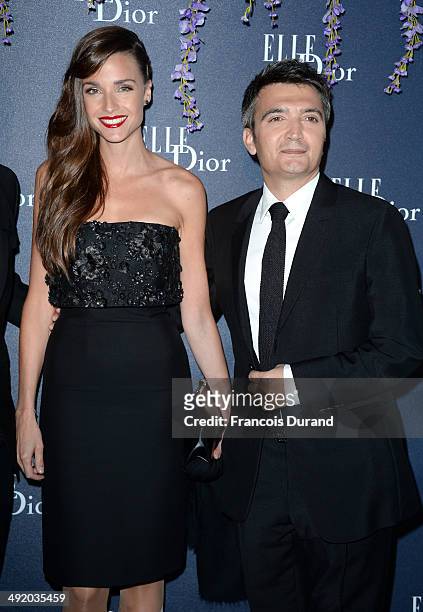 Producer Thomas Langmann and Celine Bosquet attend the Dior & ELLE Magazine Dinner at the 67th Annual Cannes Film Festival at Albane by Costes, JW...