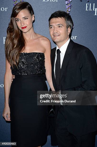 Producer Thomas Langmann and Celine Bosquet attend the Dior & ELLE Magazine Dinner at the 67th Annual Cannes Film Festival at Albane by Costes, JW...