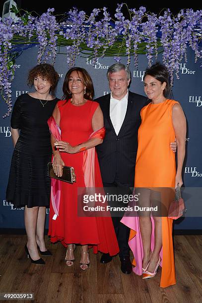 Katia Toledano and Sidney Toledano attend the Dior & ELLE Magazine Dinner at the 67th Annual Cannes Film Festival at Albane by Costes, JW Marriott...