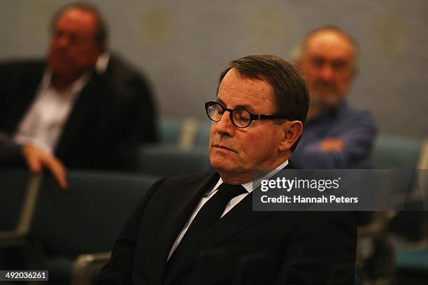 John Banks listens to proceedings at Auckland High court on May 19, 2014 in Auckland, New Zealand. Mr Banks has been charged with filling a false...