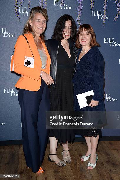 Guests attend the Dior & ELLE Magazine Dinner at the 67th Annual Cannes Film Festival at Albane by Costes, JW Marriott Rooftop on May 18, 2014 in...