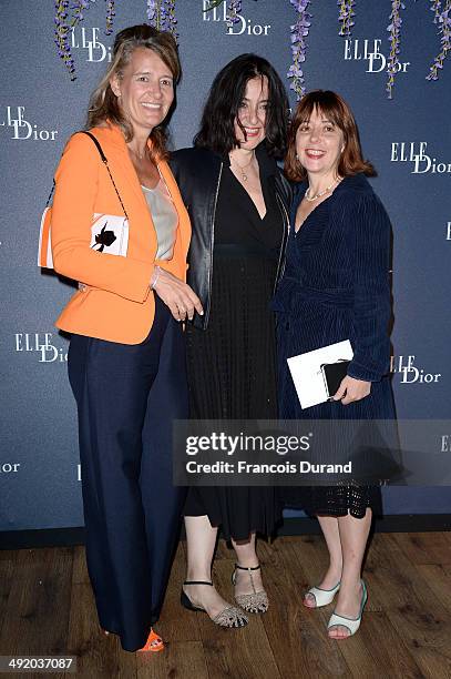 Guests attend the Dior & ELLE Magazine Dinner at the 67th Annual Cannes Film Festival at Albane by Costes, JW Marriott Rooftop on May 18, 2014 in...