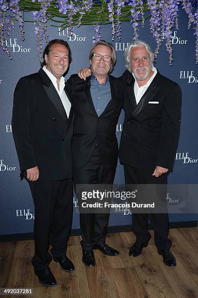 Guests attend the Dior & ELLE Magazine Dinner at the 67th Annual Cannes Film Festival at Albane by Costes, JW Marriott Rooftop on May 18, 2014 in...
