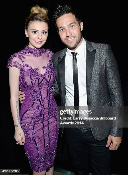 Recording artists Cher Lloyd and Pete Wentz of Fall Out Boy attend the 2014 Billboard Music Awards at the MGM Grand Garden Arena on May 18, 2014 in...