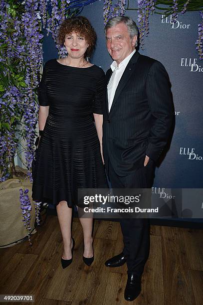 Sidney Toledano and guest attend the Dior & ELLE Magazine Dinner at the 67th Annual Cannes Film Festival at Albane by Costes, JW Marriott Rooftop on...