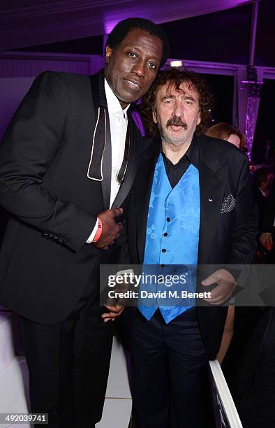 Wesley Snipes and Monty Shadow attend "The Expendables 3" private dinner and party at Gotha Night Club at Palm Beach on May 18, 2014 in Cannes,...