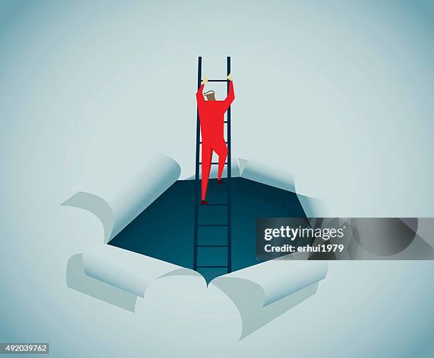 breaking new ground - taking first steps stock illustrations
