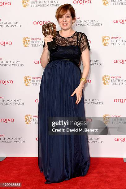 Katherine Parkinson attends the Arqiva British Academy Television Awards at Theatre Royal on May 18, 2014 in London, England.