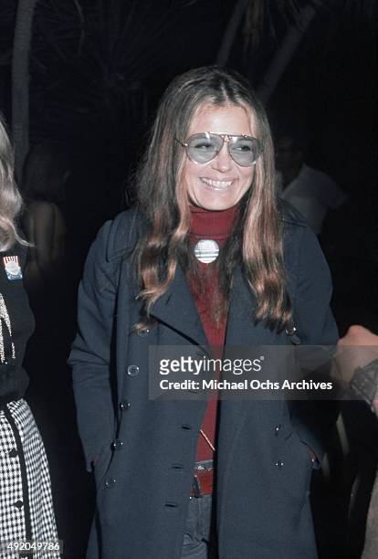 Activist, journalist and leader of the feminist movement Gloria Steinem attends a fundraiser and rally for California State Senate candidate...