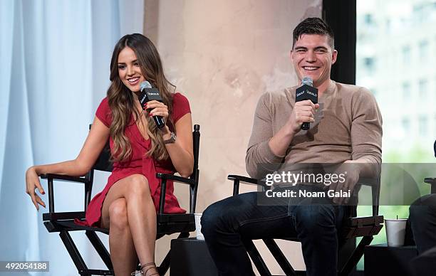 Actors Eiza Gonzalez and Zane Holtz of 'From Dusk Til Dawn: The Series' attend AOL Build at AOL Studios in New York on October 9, 2015 in New York...
