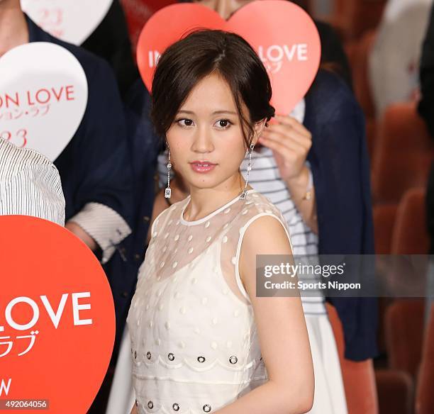 Actress Atsuko Maeda attends the 'Initiation Love' Press conference on May 13, 2015 in Tokyo, Japan.