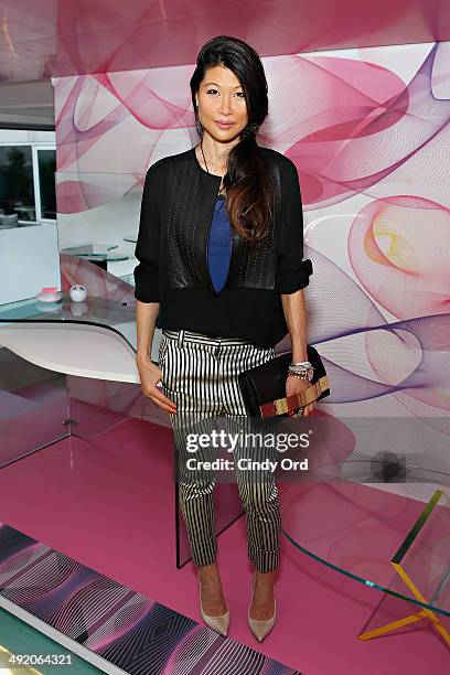 Fashion designer Monika Chiang attends the 10 Years of Karim Rashid and Tonelli Design cocktail party celebration at Karim Rashid Studio on May 18,...