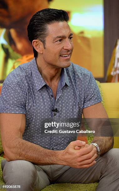 Fernando Colunga visit the set of 'Despierta America' to promote his film 'Ladrones' at Univision Studios on October 9, 2015 in Miami, Florida.