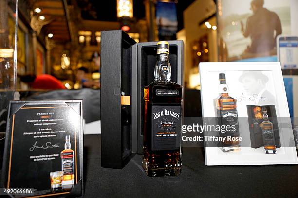 Sinatra branded Jack Daniels is seen during the Sinatra 100 Concert at The Grove on October 9, 2015 in Los Angeles, California.