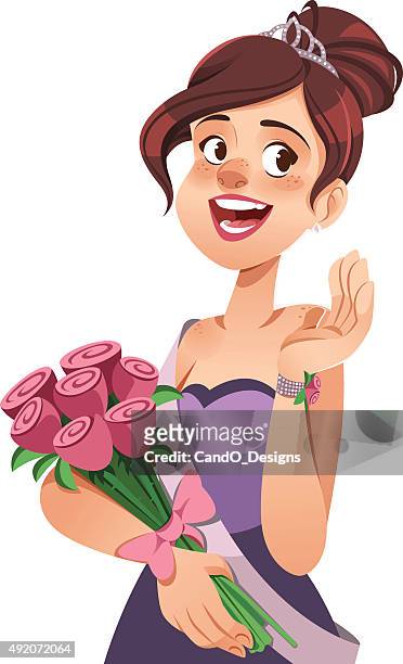 prom queen - high school prom stock illustrations