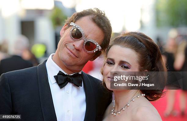 Dominic West and Helena Bonham Carter attend the Arqiva British Academy Television Awards at Theatre Royal on May 18, 2014 in London, England.