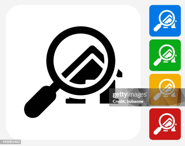 searching for a house icon flat graphic design - large purchase stock illustrations