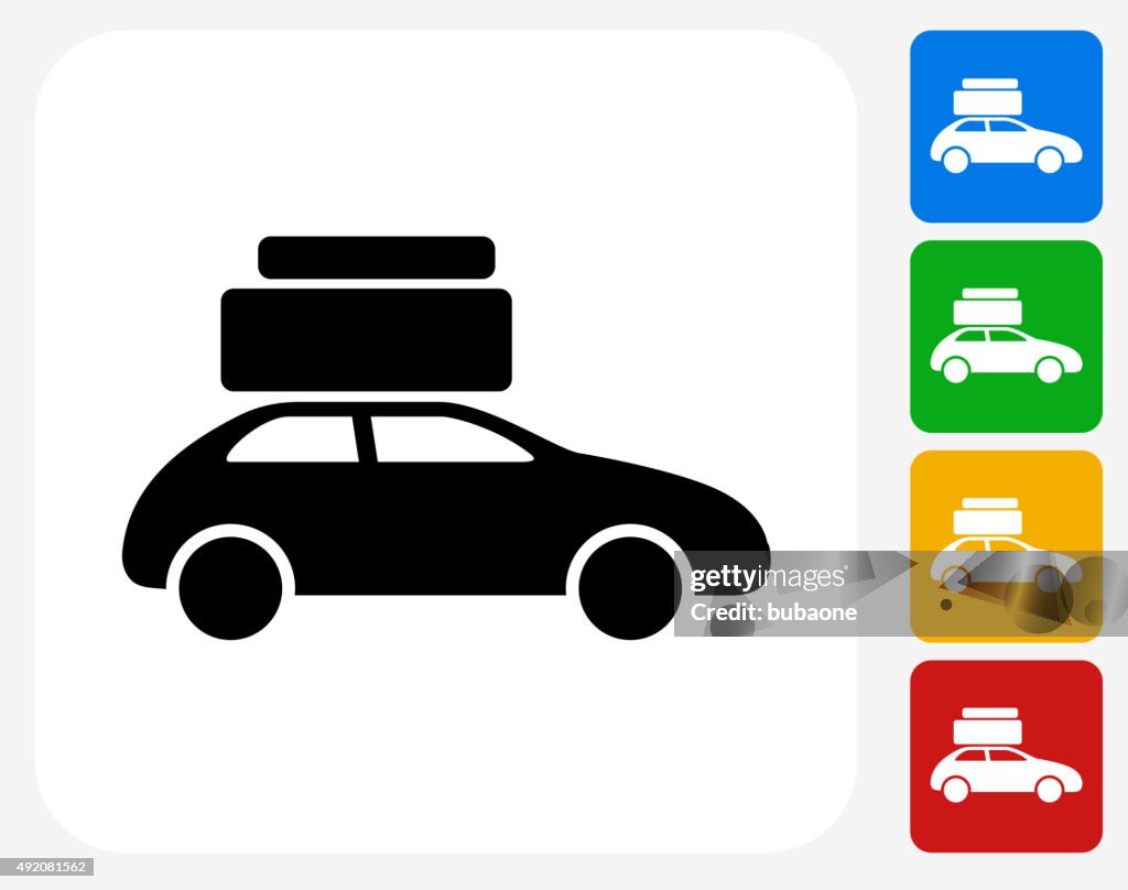 Mover carro ícone Flat Design gráfico