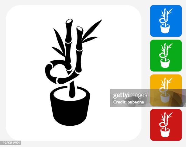 bamboo tree icon flat graphic design - water stream isolated stock illustrations