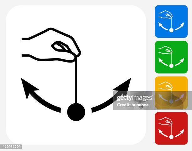 pendel symbol flache grafik design - pendel stock-grafiken, -clipart, -cartoons und -symbole
