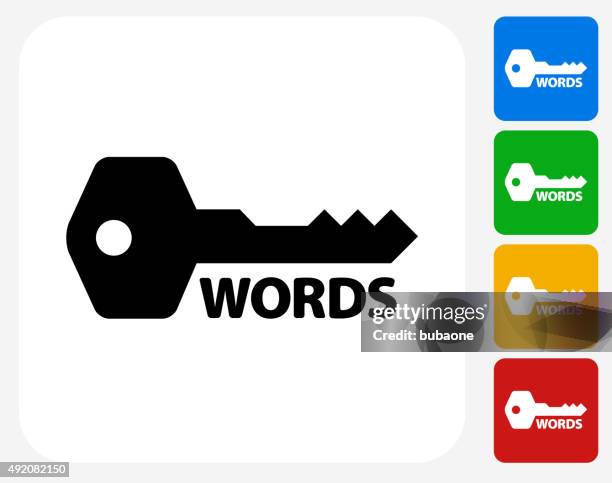 keywords icon flat graphic design - locksmith stock illustrations