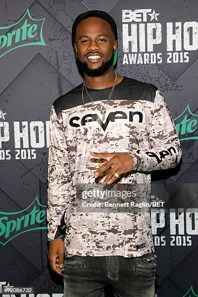 Rapper Casey Veggies attends the BET Hip Hop Awards 2015 presented by Sprite at Atlanta Civic Center on October 9, 2015 in Atlanta, Georgia.