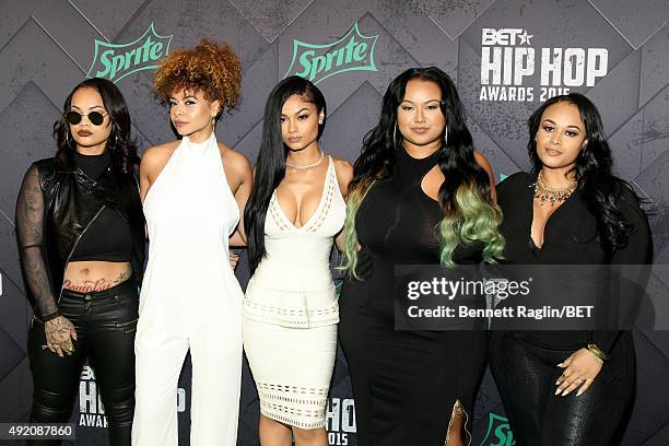 Morgan Westbrooks, Crystal Westbrooks, India Love Westbrooks, Bree Candace Westbrooks and Brooke Westbrooks attend the BET Hip Hop Awards 2015...